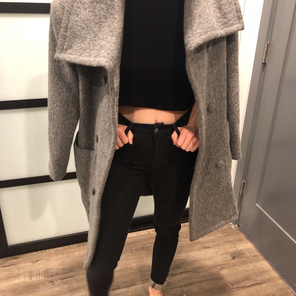 Via Moda Grey Wool Jacket - Picture 4 of 5